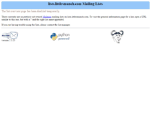 Tablet Screenshot of lists.littlesmunch.com